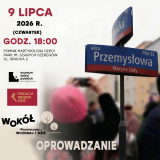 Plakat promujący spacer historyczny.