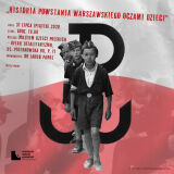 Plakat spotkania 'Historia Powstania Warszawskiego oczami dzieci' (31 lipca 2026, Muzeum Dzieci Polskich). W tle znak Polski Walczącej oraz postacie młodych powstańców.